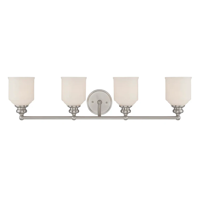 Savoy House Melrose by Brian Thomas 4-Light Bathroom Vanity Light in Satin Nickel - 8-6836-4-SN