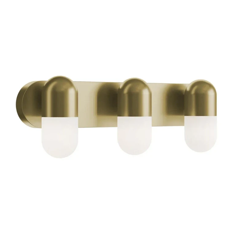 Light Antique Brass LED Bathroom Vanity Light from the Irvine Collection