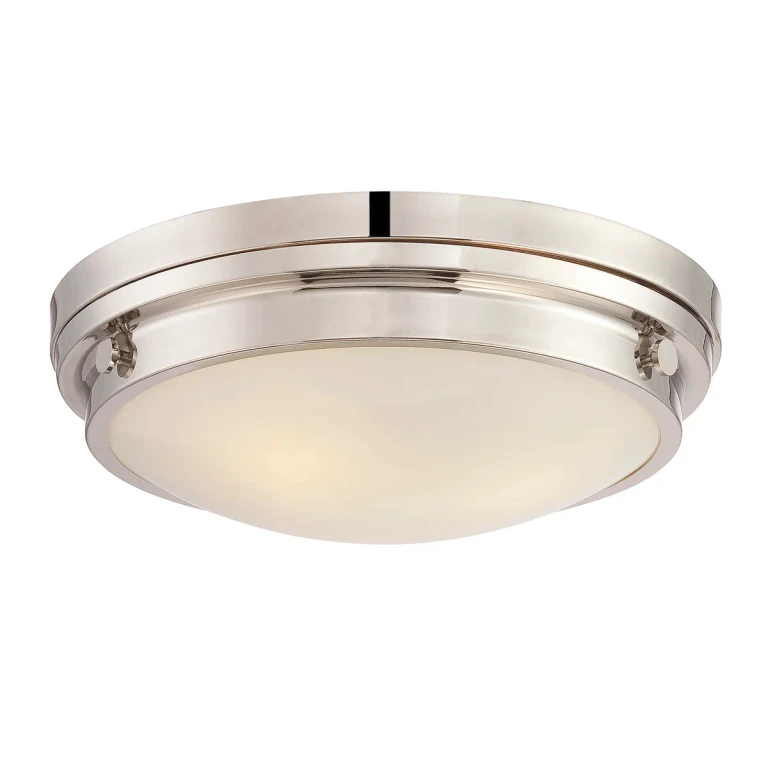 Savoy House Lucerne Flush Mount Ceiling Light in Polished Nickel - 6-3350-16-109