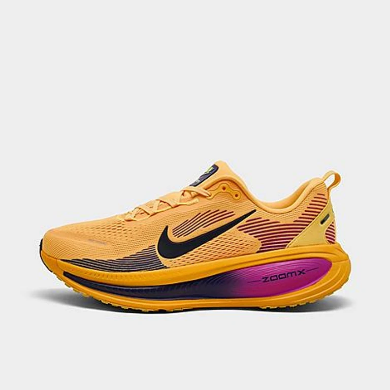 Nike Men's Vomero 18 Running Shoes in Citron Pulse/Blue Void/Laser Orange Size: 7.5