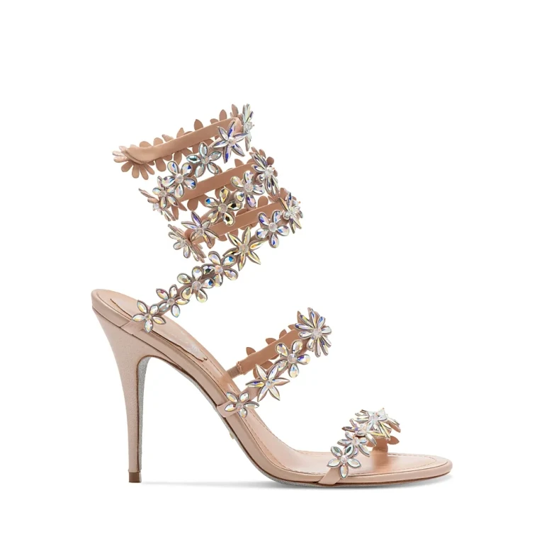 Rene Caovilla Women's Embellished Ankle Coil Sandals