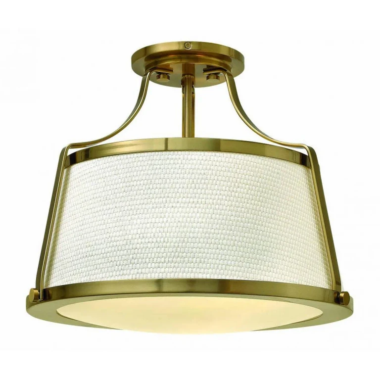 Brushed Caramel LED Semi-Flush Mount from the Charlotte Collection