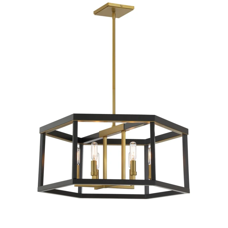 Coal And Soft Brass Pendant from the Union Estates Collection