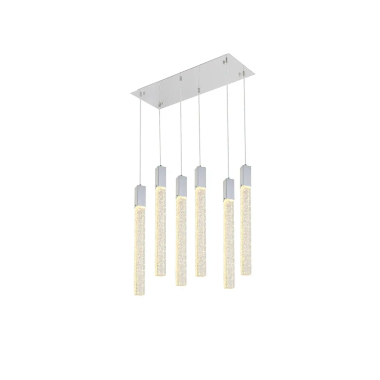 Chrome Six Light Pendant from the Weston Collection