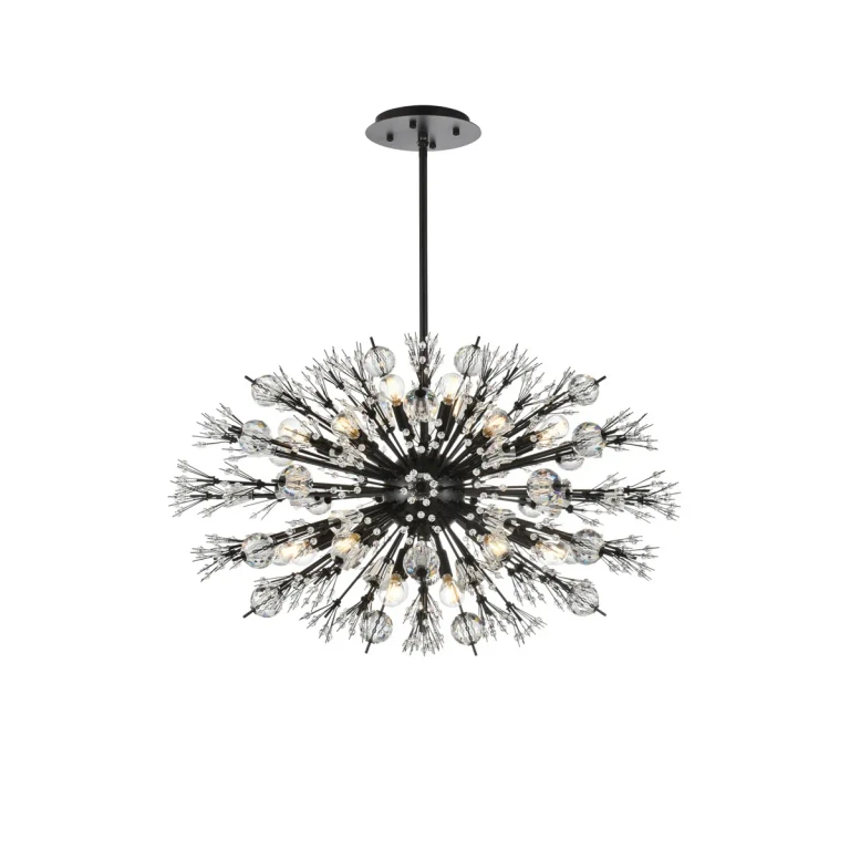 Black 24 Light Pendant from the Vera Collection