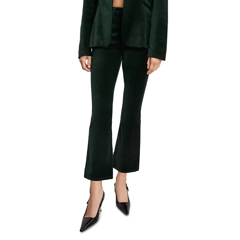 Good American Velvet Good High Rise Kick Flare Pants
