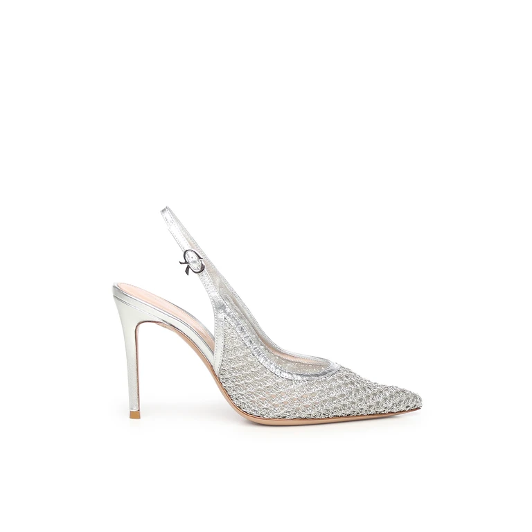 Gianvito Rossi With Heel Silver Fabric - Women
