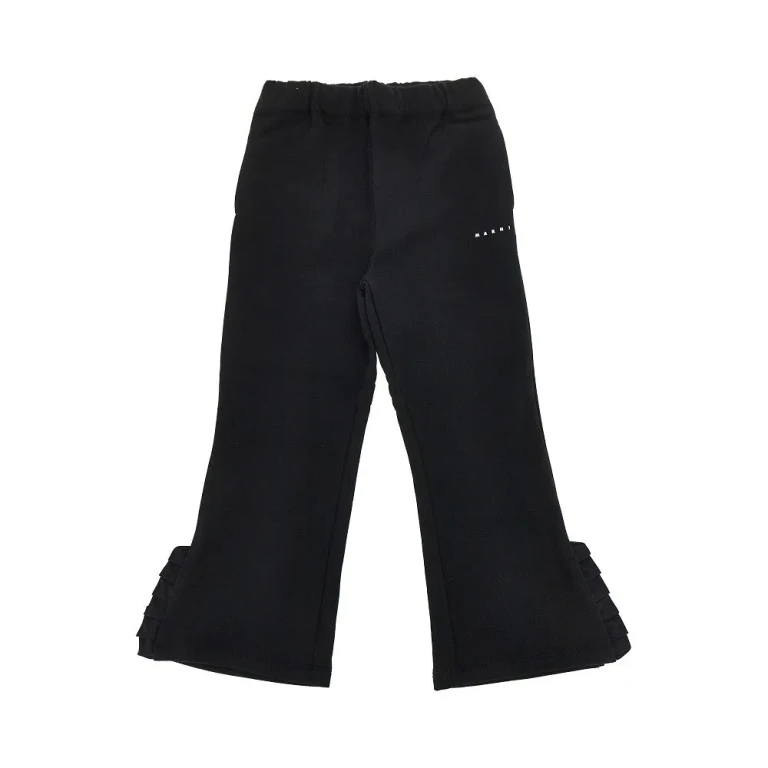 MARNI Cotton pants with logo print Kids 10Y