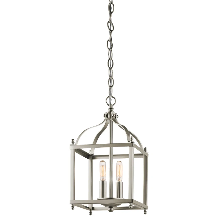 Larkin Hanging Lantern Pendant in Brushed Nickel