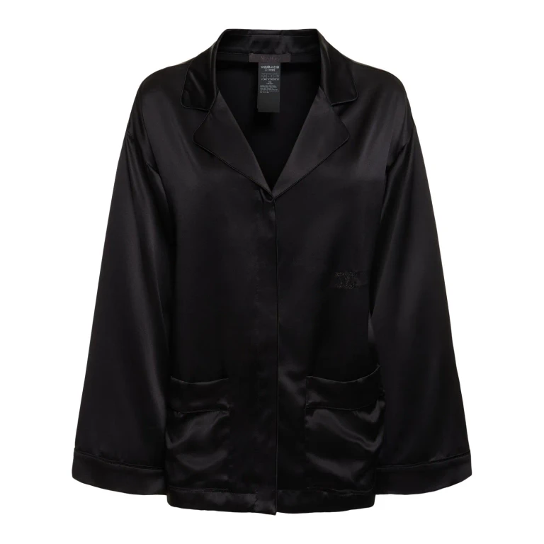 Max Mara Elegant Black Silk Shirt