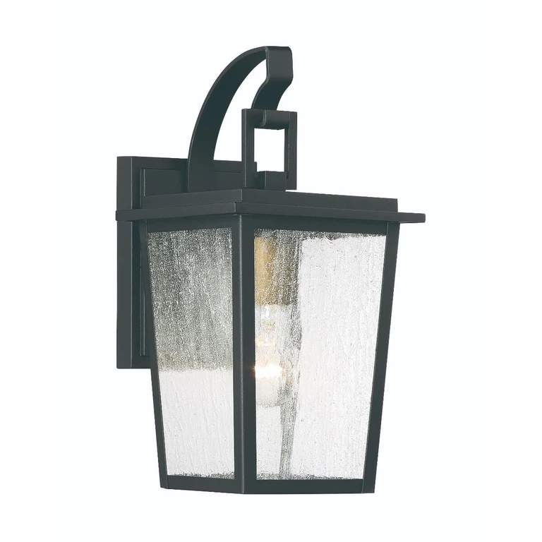 Cantebury 14" Outdoor Wall Light in Black with Gold