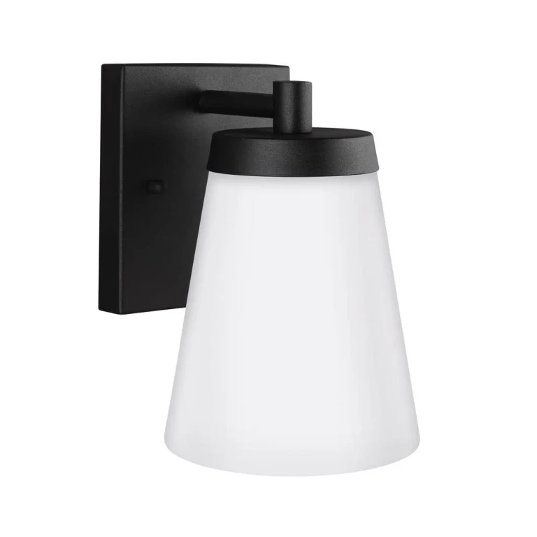 Black One Light Outdoor Wall Lantern from the Renville Collection
