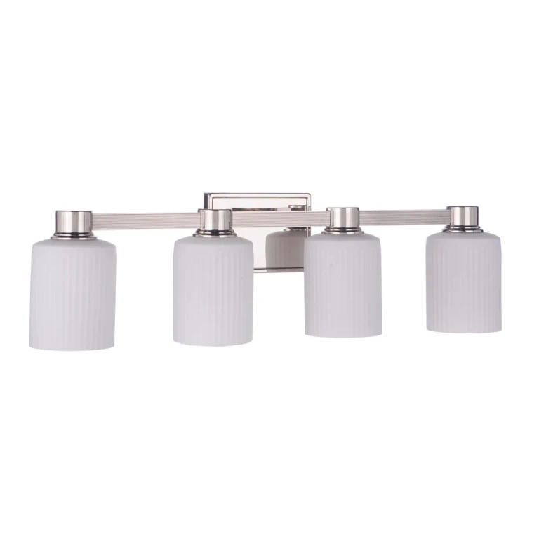 Bretton 4-Light Bathroom Vanity Light in Polished Nickel