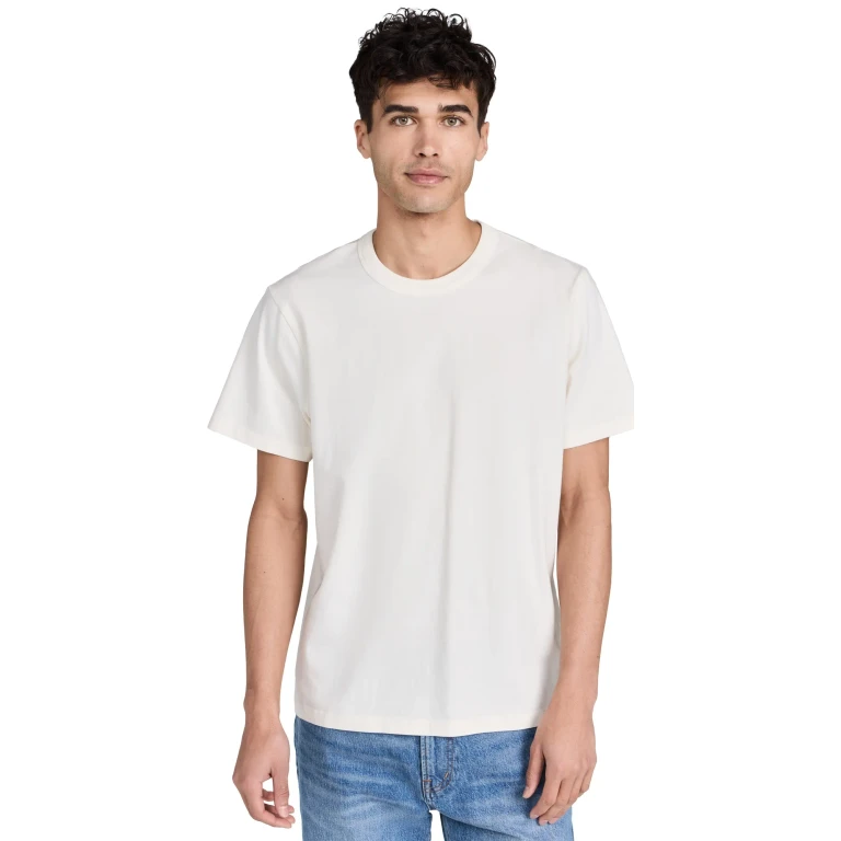 Madewell Allday Tee Stripe Pelican Green XL