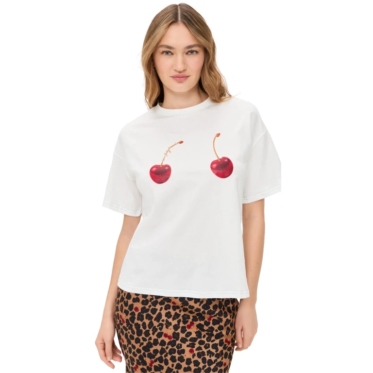 Never Fully Dressed Cherry Boob T-Shirt White M
