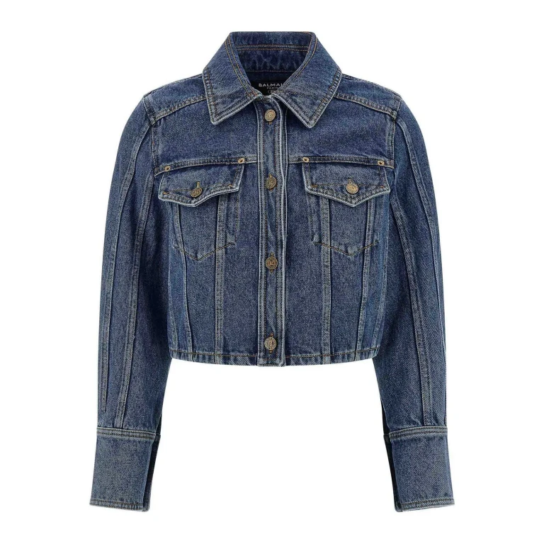 Balmain Veste En Jean - Bleu