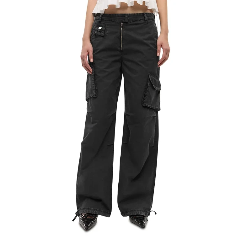 Ganni Washed Cotton Twill Pants