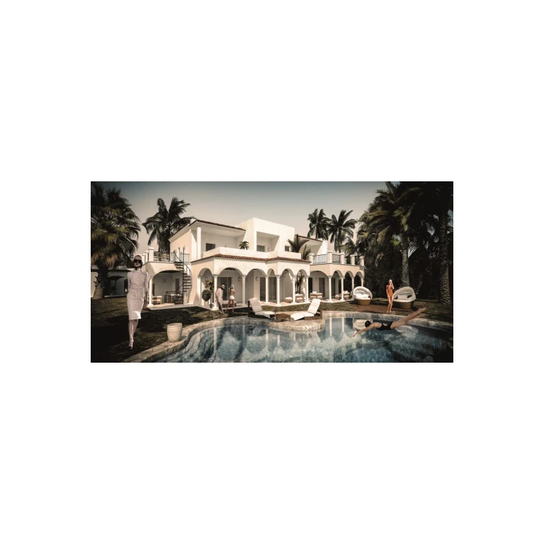 Vintage Style Photographic Artwork | Andrew Martin Afternoon In Palm Beach