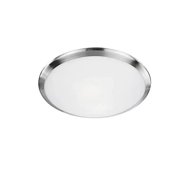 Brushed Nickel One Light Flush Mount from the Malta Collection
