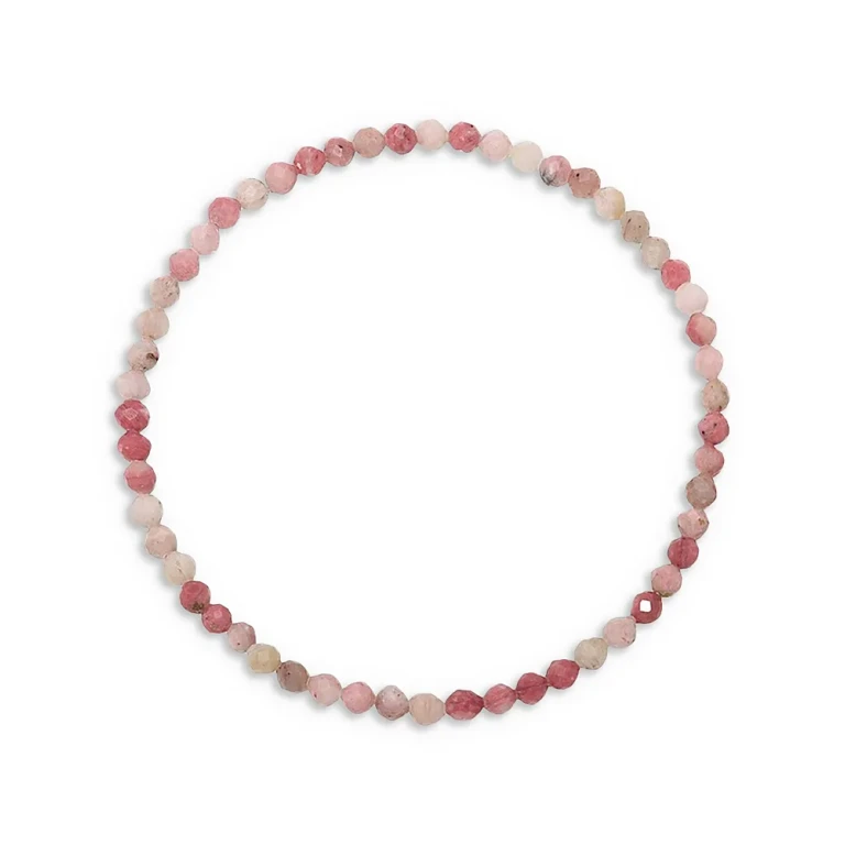 Zoe Lev Rhodocrosite Bead Stretch Bracelet