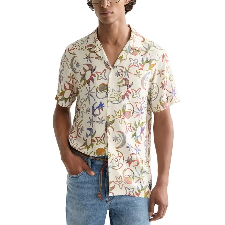Scotch & Soda Printed Camp Shirt