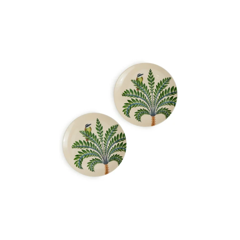 FARM Rio Floral Nature Dessert Plates Set of 2 Multi One Size