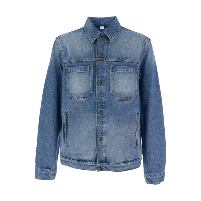 OFF-WHITE Jacket Men color Gnawed Blue (44MYE09QS26D0024000)