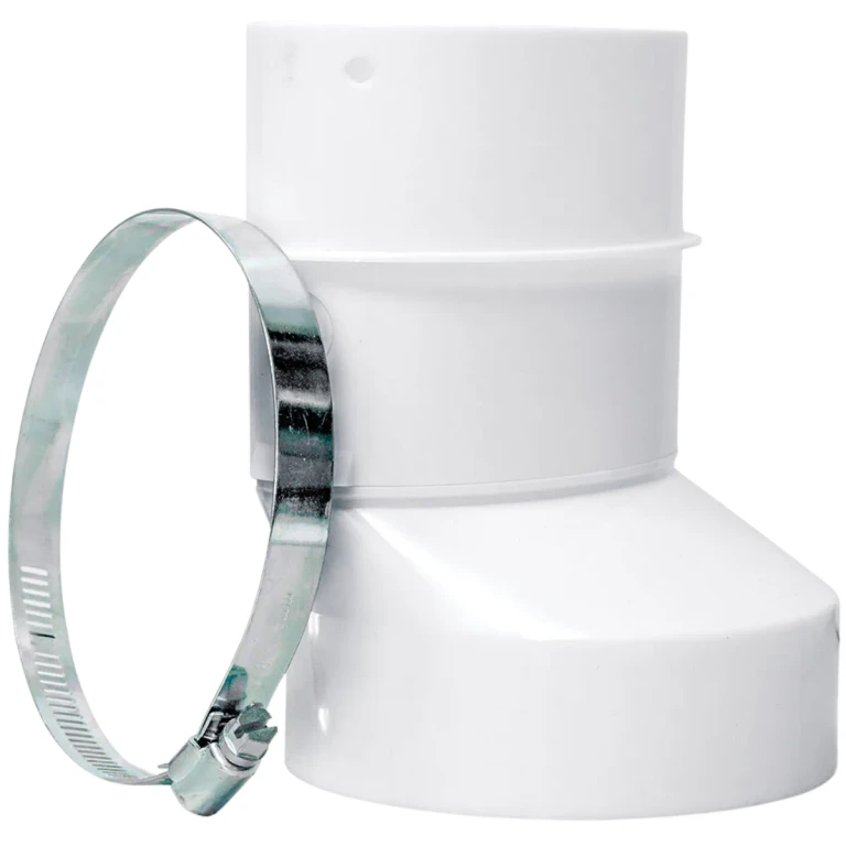 Dundas Jafine R2OZW Round to Oval Plastic Dryer Duct Connector