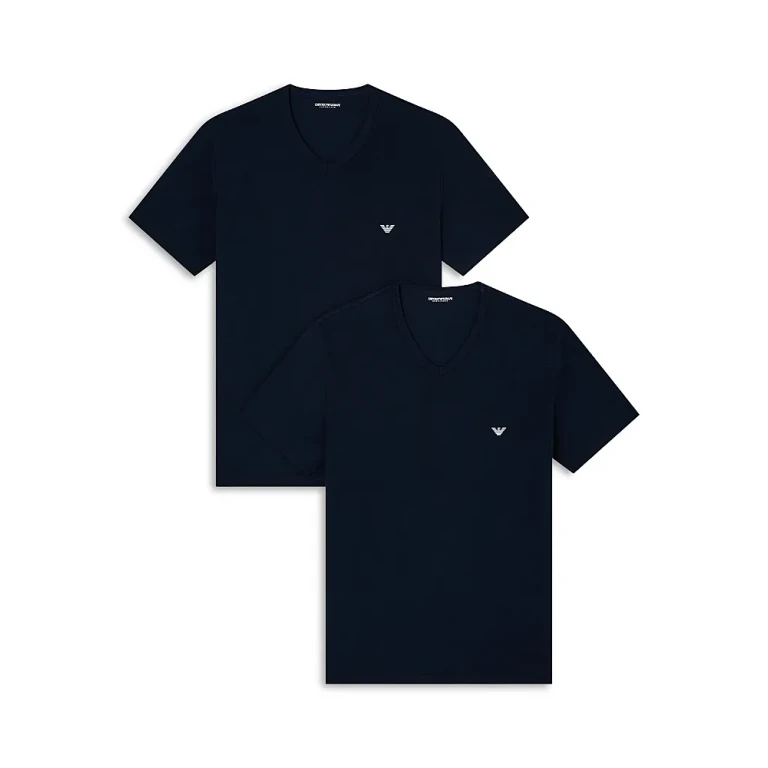 Emporio Armani V-Neck Stretch Tees, 2-Pack