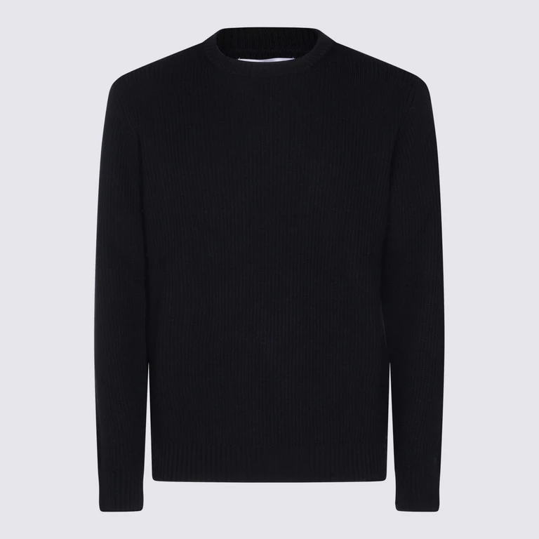 Seven Gauge Dark Blue Wool Knitwear