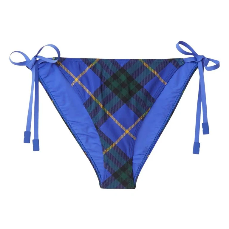 Burberry Check Print Bikini Briefs, Size Medium