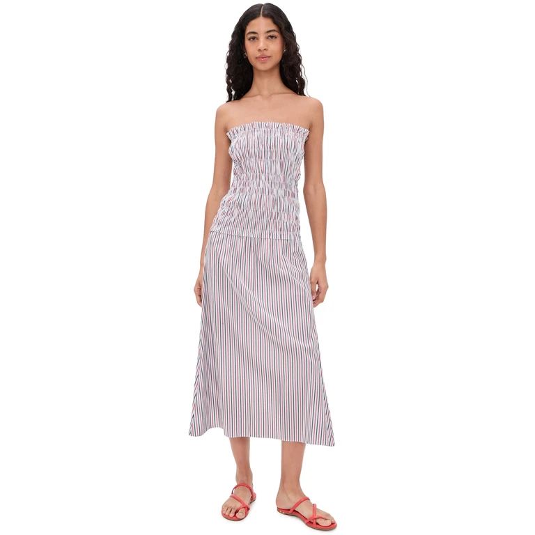 FAITHFULL Amalita Midi Dress Venezia Stripe 12