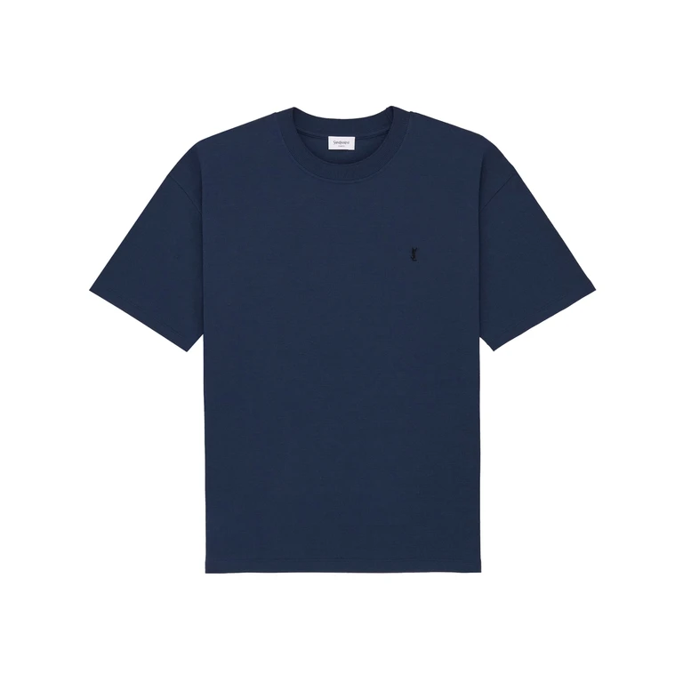 Saint Laurent T-shirt Oversize Cassandre Blue - Men