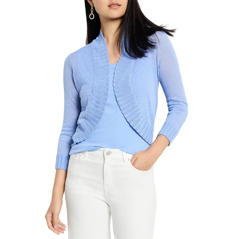 Nic+Zoe Bolero Linen Blend Cardigan Sweater