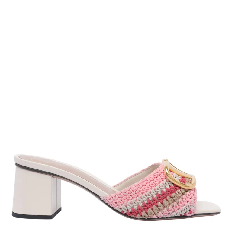 VALENTINO GARAVANI VLogo Signature raffia slide Sandals Female 39