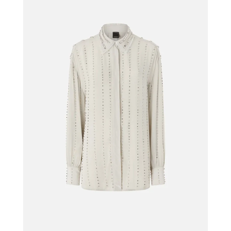 Pinko - Chemise légère à rayures bijoux - 36