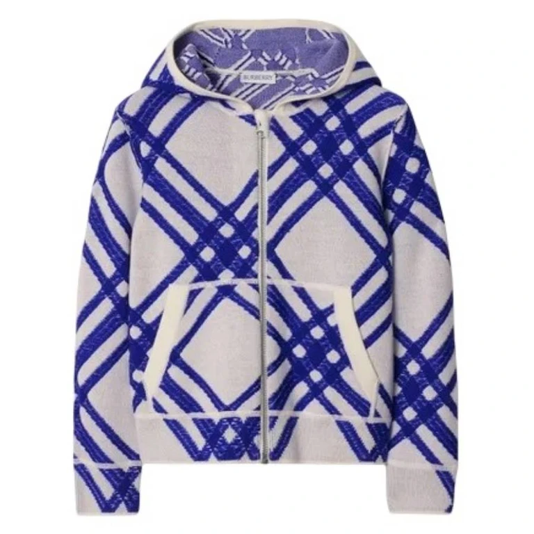 Burberry Kids Gerard Check Wool Hoodie