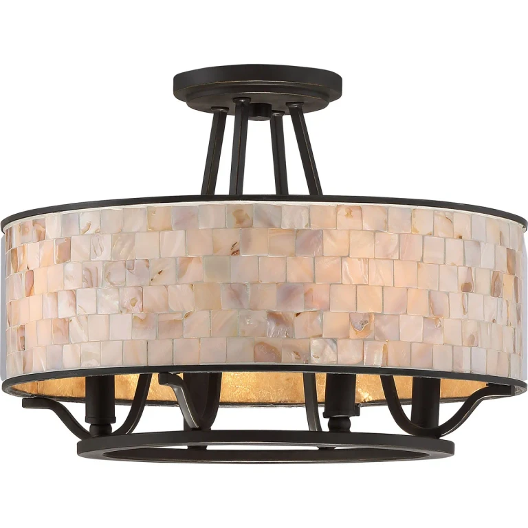 Aristocrat 4-Light Semi-Flush Mount in Palladian Bronze