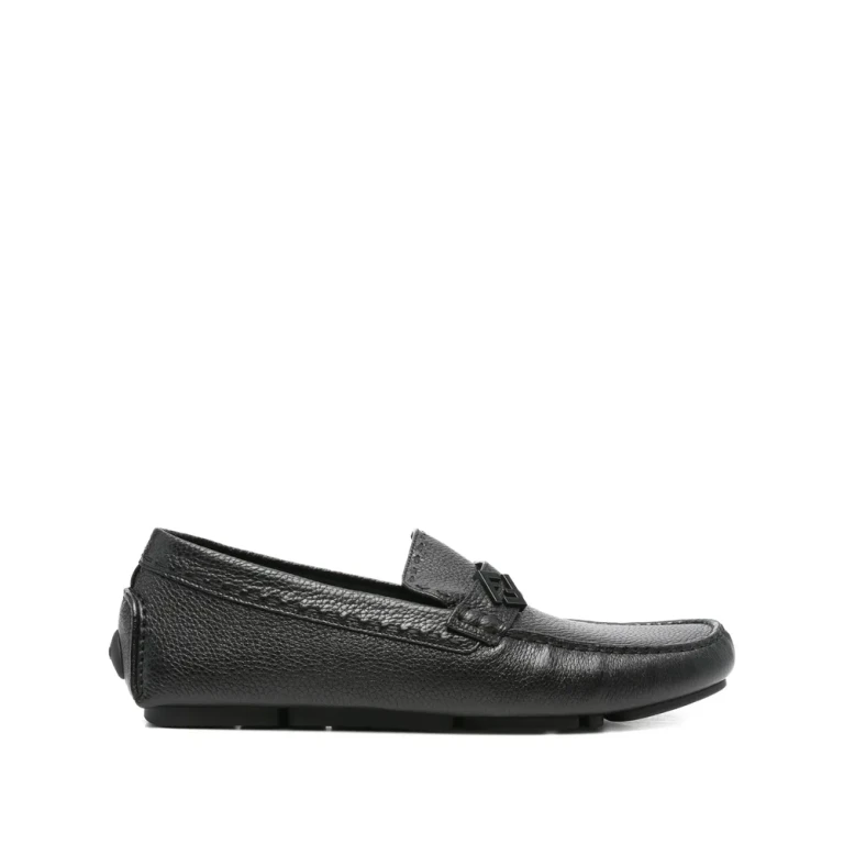 Fendi Leather Logo-plaque Loafers