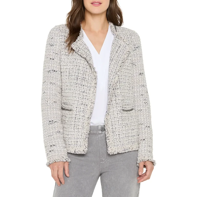 Nic+Zoe Chain Trim Fringe Jacket