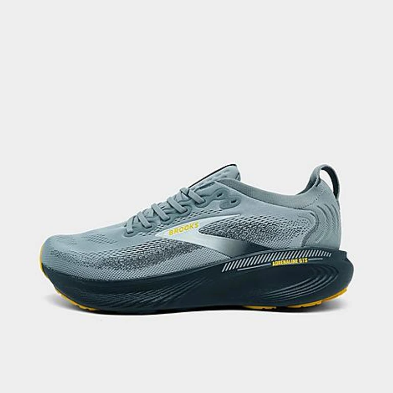 Brooks Men's Adrenaline GTS 25 Running Shoes in Primer Grey/Ebony/Jade Size: 7.5