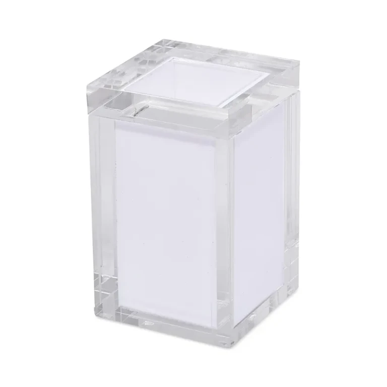 Tizo Lucite Canister Box, White