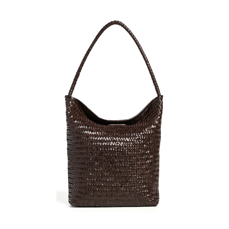 Madewell The Signature Woven Collection Bucket Bag Coffee Bean One Size
