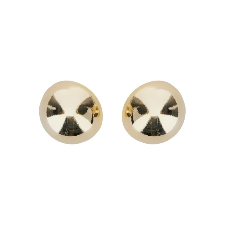 Silvia Gnecchi sade Metallic Earings With Rear Closure And Circular Shape In Brass Woman