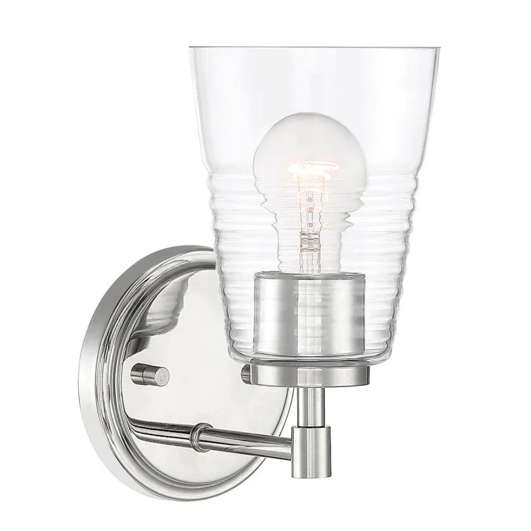 Polished Nickel One Light Wall Sconce from the Ingo Collection
