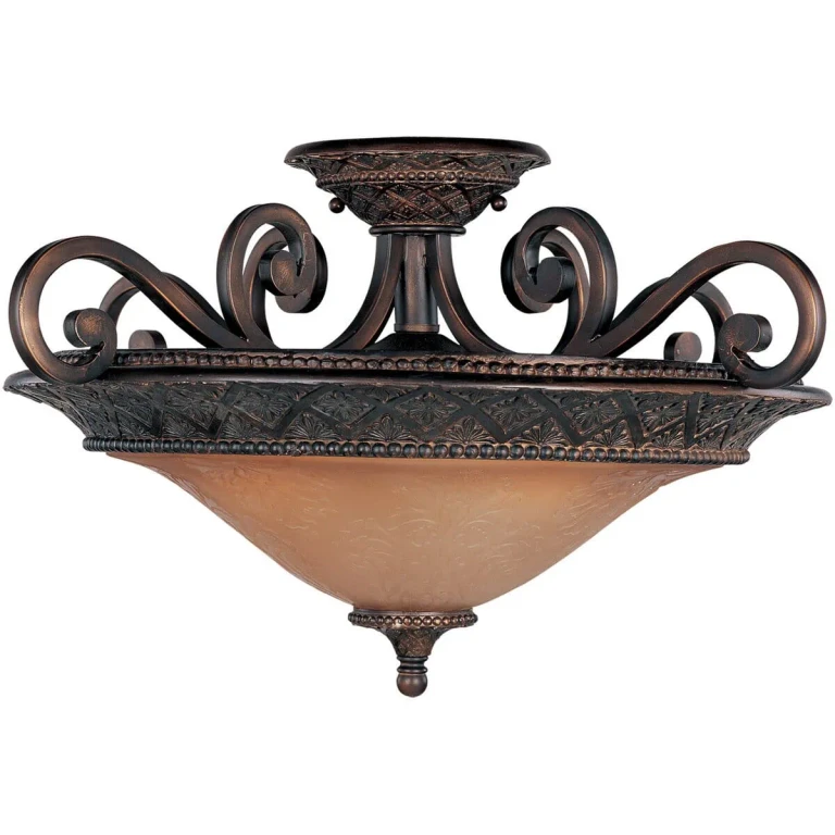 Maxim Symphony 22.5" 3-Light Semi-Flush Mount in Oil Rubbed Bronze