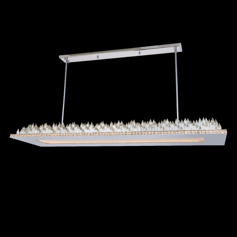 Chrome LED Island Pendant from the Orizzonte Collection