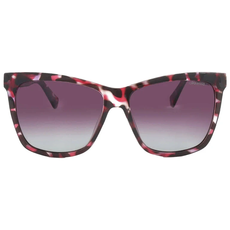 Polaroid Core Polarized Burgundy Gradient Cat Eye Ladies Sunglasses PLD 4078/S/X 0YDC/JR 56