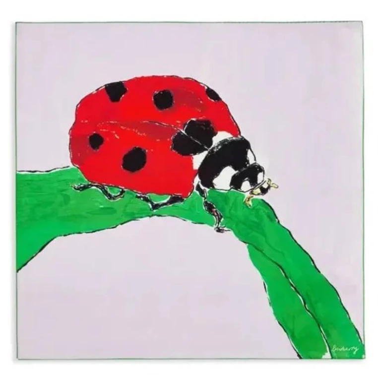 Burberry Ladybird Silk Sqaure Scarf