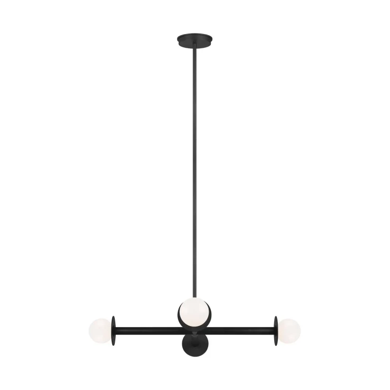 Visual Comfort Studio Nodes 4-Light Chandelier in Midnight Black by Kelly Wearstler